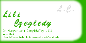 lili czegledy business card